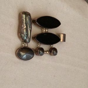 950 Abstract Art Pendant 950 Mexican Sterling Silver.